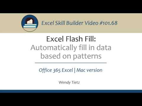 2017 excel for mac flash fill